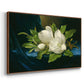 Giant Magnolias on a Blue Velvet Cloth, c. 1890 - Floater Framed Canvas Print