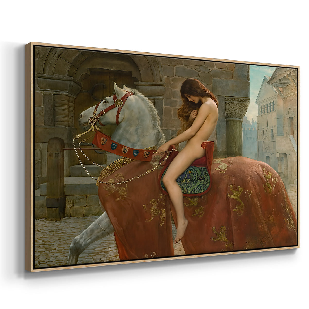Lady Godiva, 1898 - Floater Framed Canvas Print