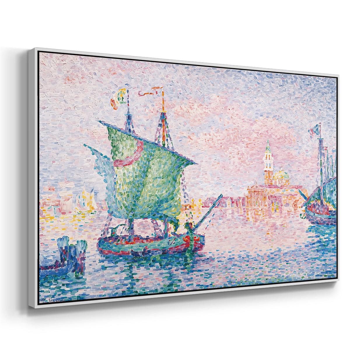 Venice, the Pink Cloud, 1909 - Floater Framed Canvas Print