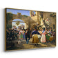 Romans Gathered for Merriment at an Osteria, 1839 - Floater Framed Canvas Print