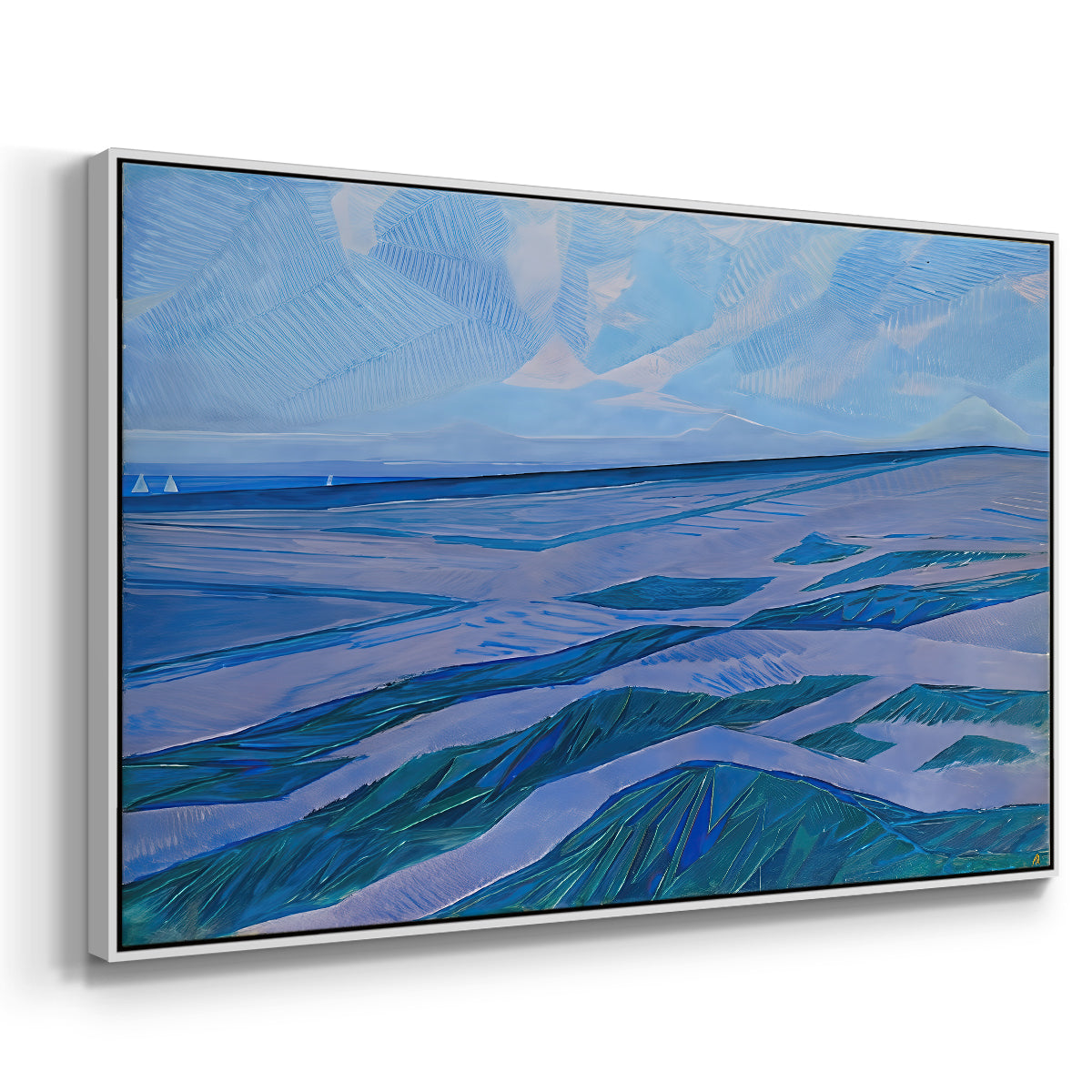 Dune Landscape, 1911 - Floater Framed Canvas Print