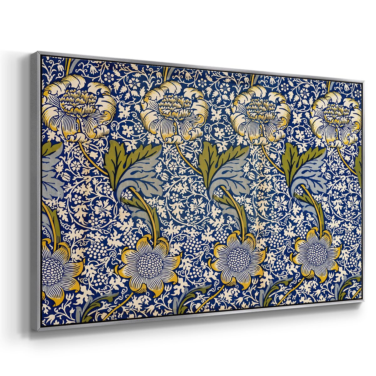 Kennet - Indigo/Gold, 1883 - Floater Framed Canvas Print