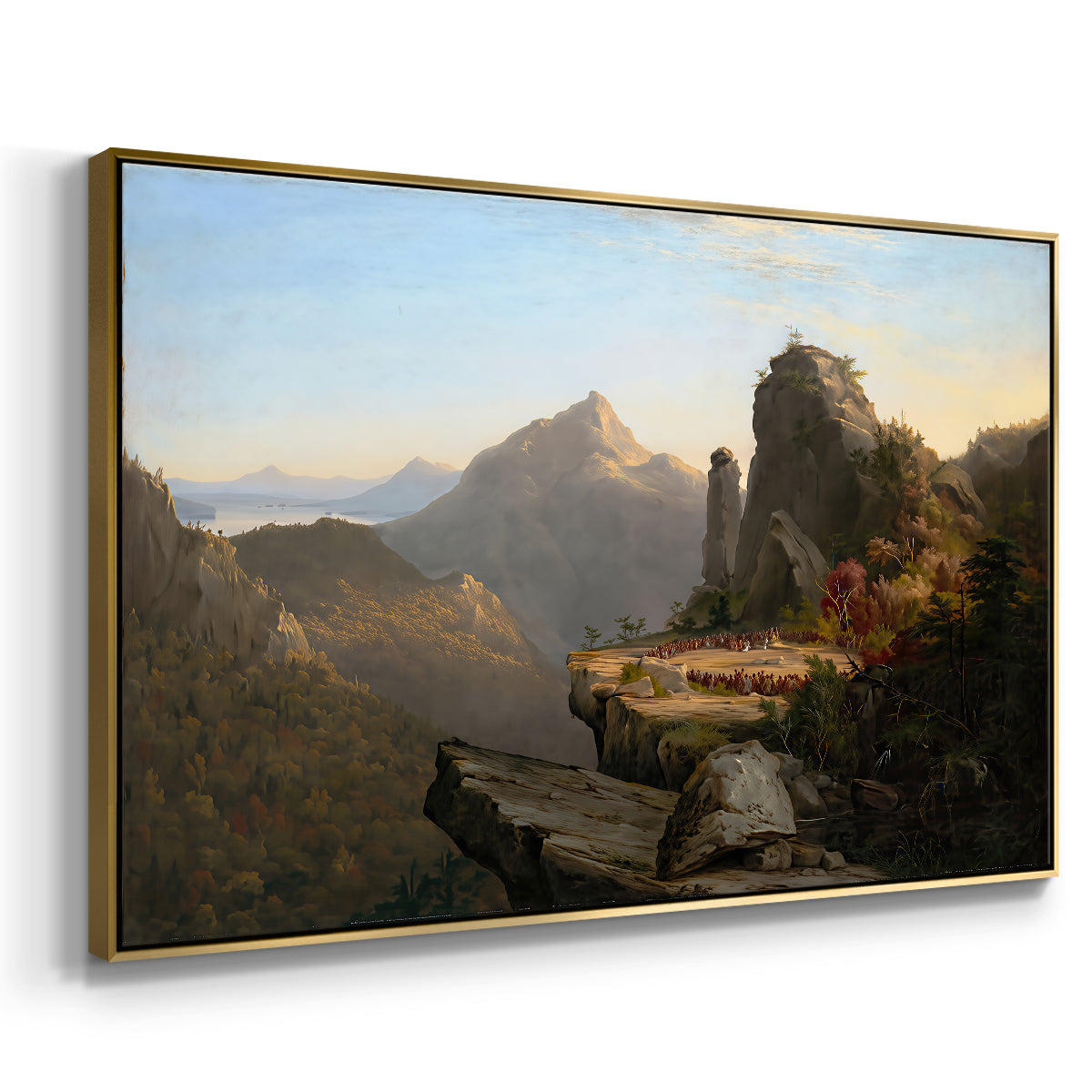 Scene from “The Last of the Mohicans”, 1827 - Floater Framed Canvas Print