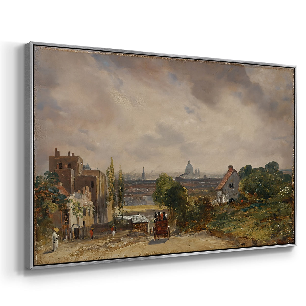 Sir Richard Steele's Cottage, Hampstead, c. 1832 - Floater Framed Canvas Print