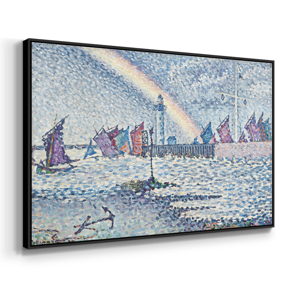 Entrance to the Port of Honfleur, 1899 - Floater Framed Canvas Print
