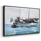 Taking on Wet Provisions, 1903 - Floater Framed Canvas Print
