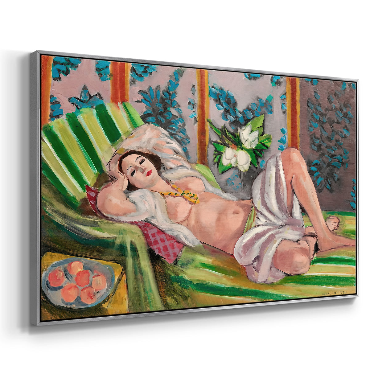Odalisque Couchée Aux Magnolias, c. 1923 - Floater Framed Canvas Print