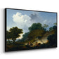 Landscape with Shepherds and Flock of Sheep, c. 1763-1765 - Floater Framed Canvas Print
