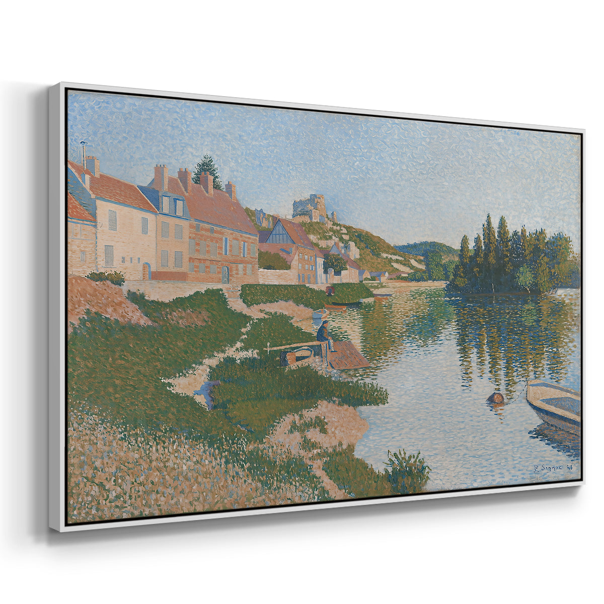 Les Andelys, Côte d'Aval, 1886 - Floater Framed Canvas Print