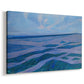Canvas art print featuring a transitional seascape with flattered forms, displayed at an angle