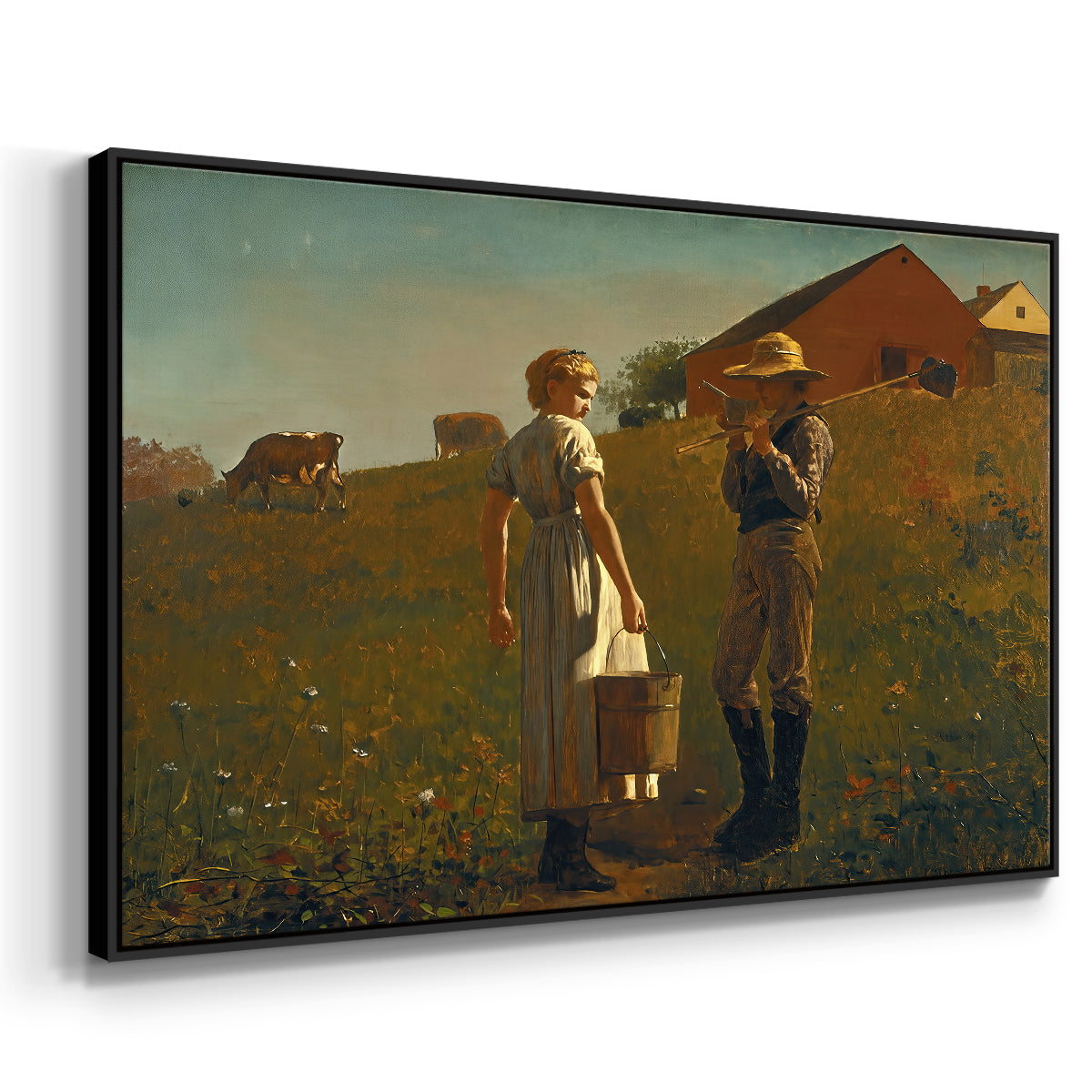 A Temperance Meeting, 1874 - Floater Framed Canvas Print