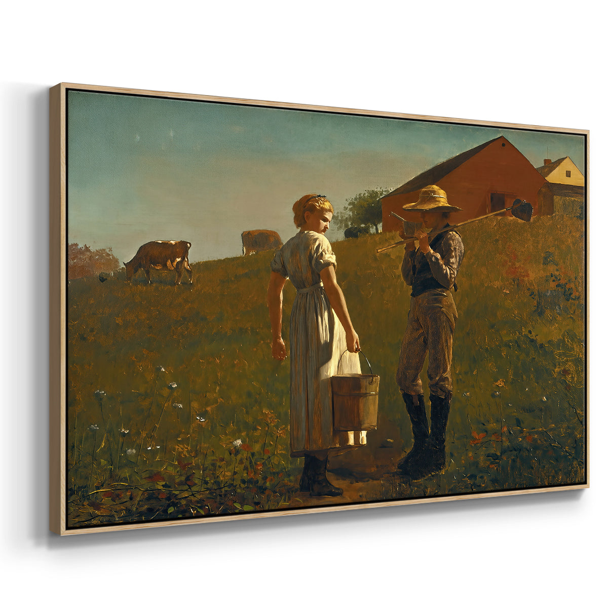 A Temperance Meeting, 1874 - Floater Framed Canvas Print