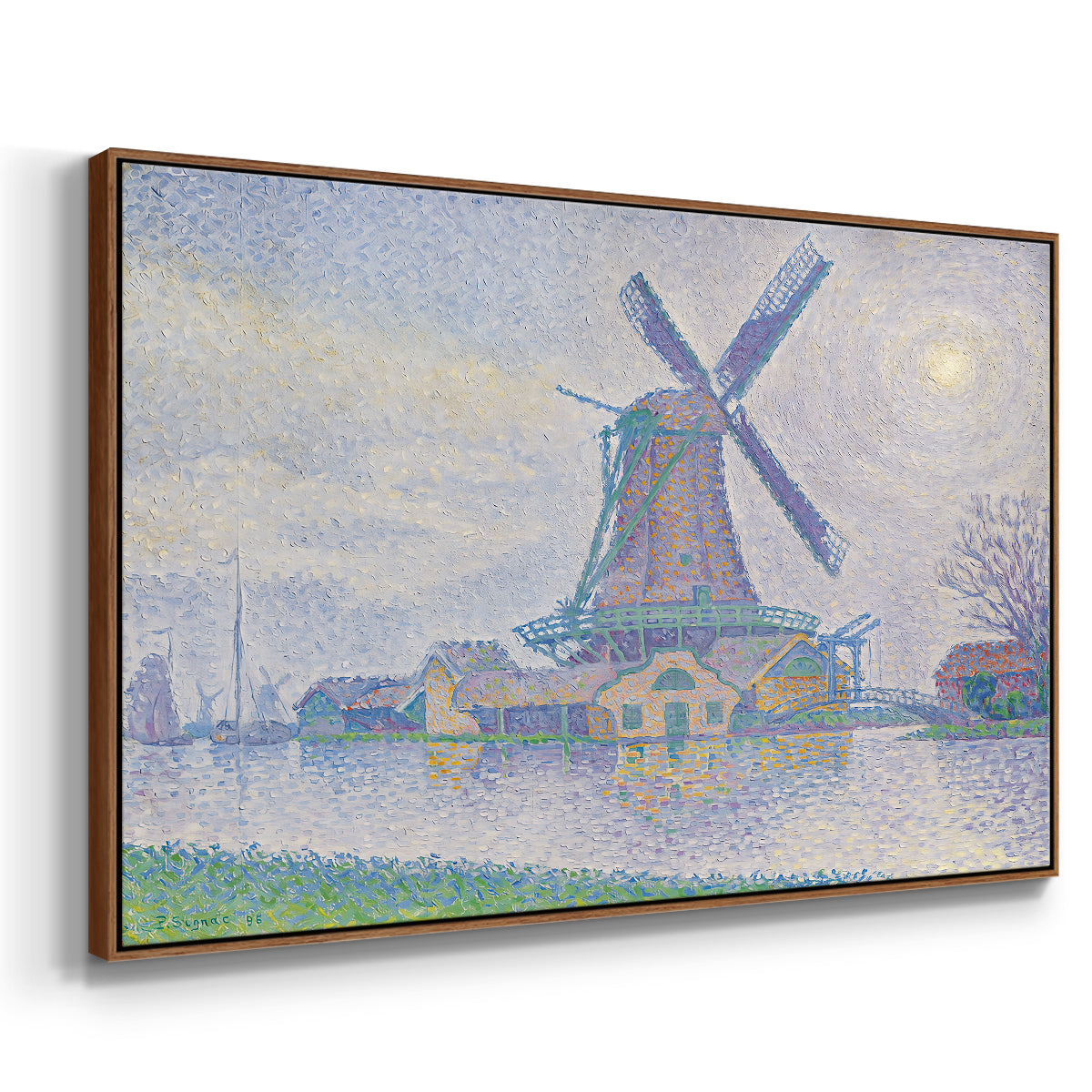 Mill of Edam (Moulin d'Edam), 1896 - Floater Framed Canvas Print