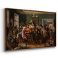 An Auction Scene, 1835 - Floater Framed Canvas Print