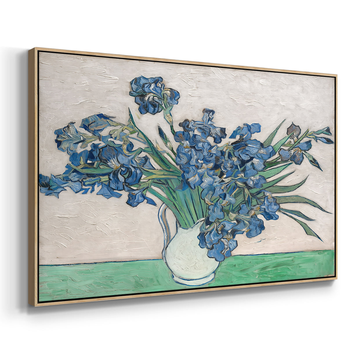 Irises, 1890 - Floater Framed Canvas Print