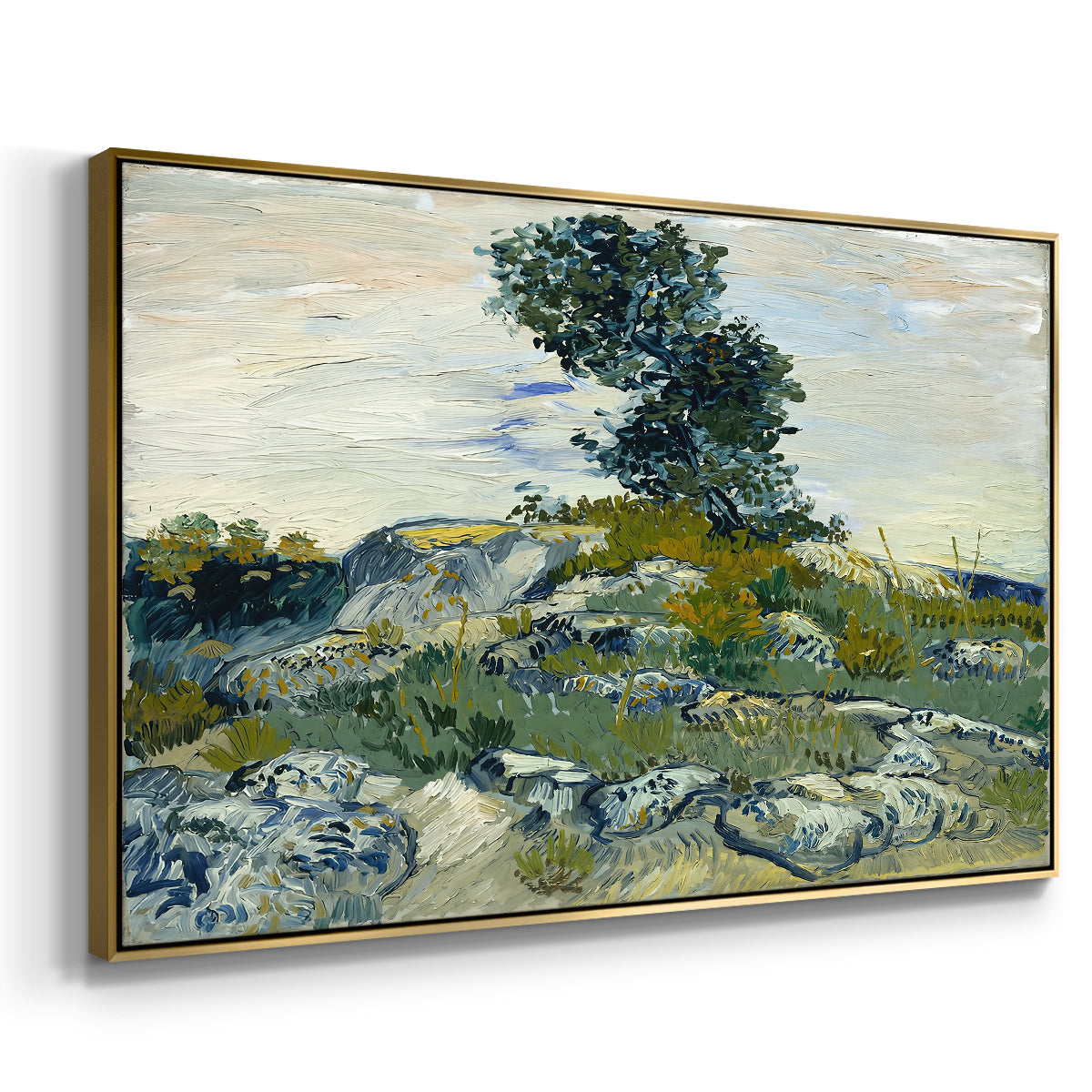 The Rocks, 1888 - Floater Framed Canvas Print