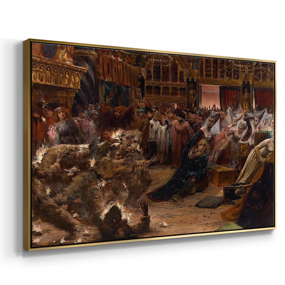 Ball of the Burning Men, 1889 - Floater Framed Canvas Print