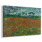 Canvas art print featuring a countryside scene with scattered flowers across grass, displayed at an angle