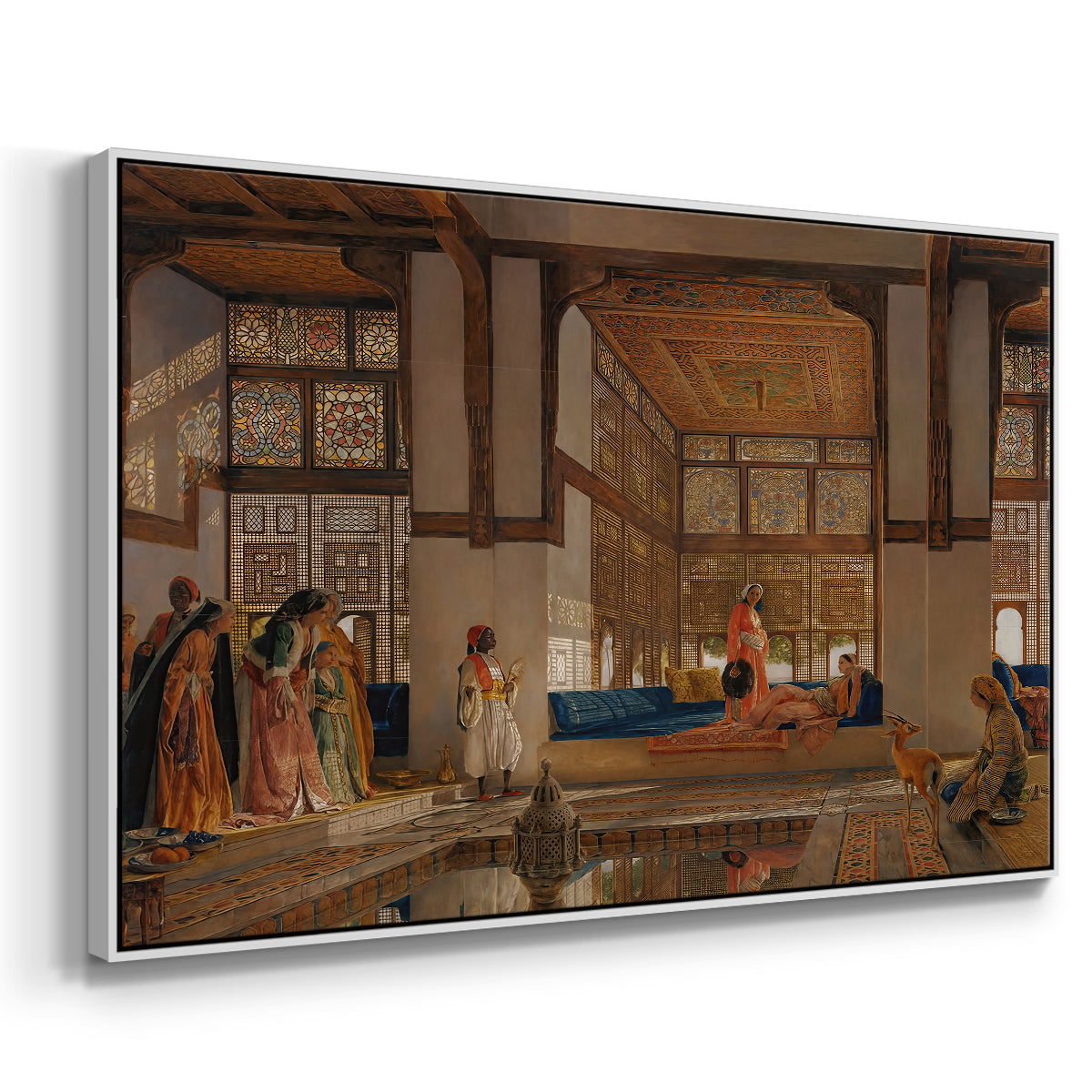 A Lady Receiving Visitors (The Reception), 1873 - Floater Framed Canvas Print