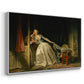 The Stolen Kiss (Le Baiser à la dérobée), c. 1788 - Floater Framed Canvas Print