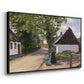 Danish Village Street with Woman and Milkman, 1880 - Floater Framed Canvas Print