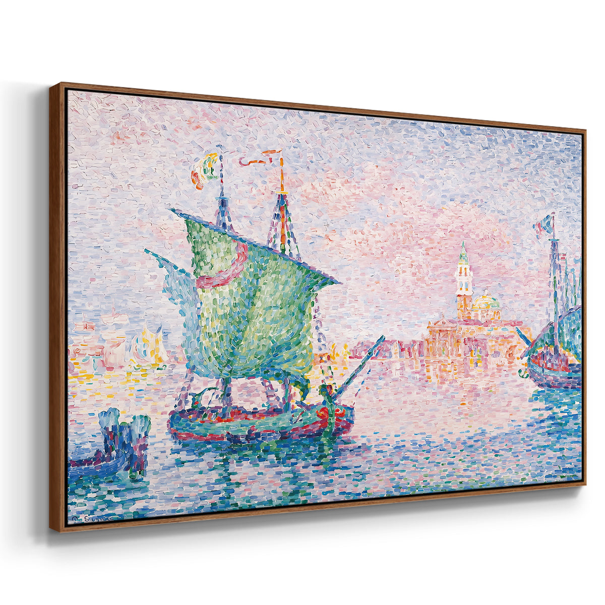 Venice, the Pink Cloud, 1909 - Floater Framed Canvas Print