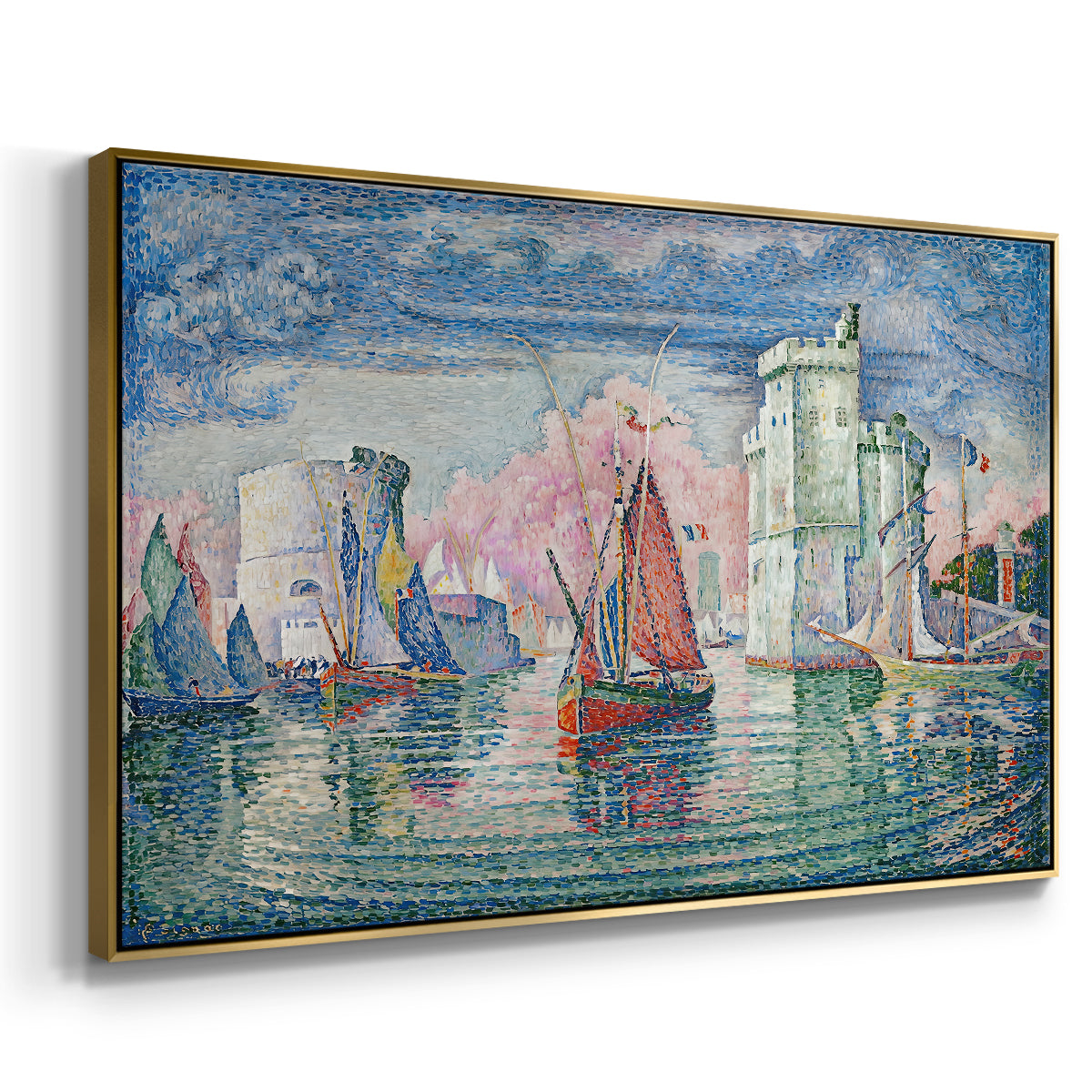 Entrance to the Port of La Rochelle, 1921 - Floater Framed Canvas Print