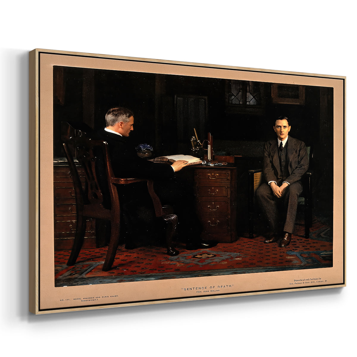 The Sentence of Death, 1908 - Floater Framed Canvas Print