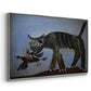 Cat Catching a Bird, 1939 - Floater Framed Canvas Print