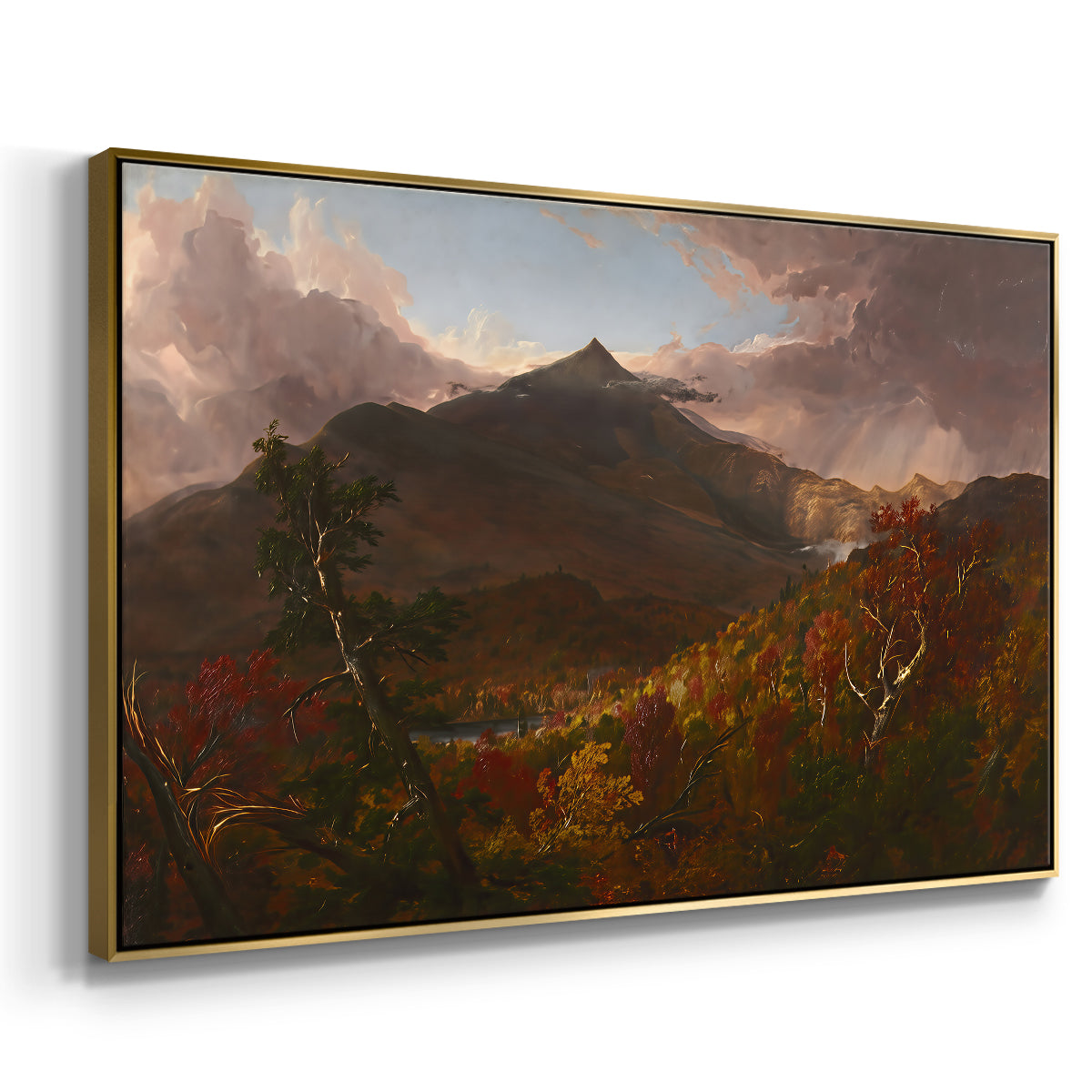 View of Schroon Mountain, Essex County, New York, After a Storm, 1838 - Floater Framed Canvas Print