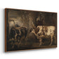 Portraits of Two Extraordinary Oxen, Property of the Earl of Powis, 1814 - Floater Framed Canvas Print