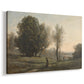 Canvas art print featuring an atmospheric countryside scene with minimal vegetation, displayed at an angle