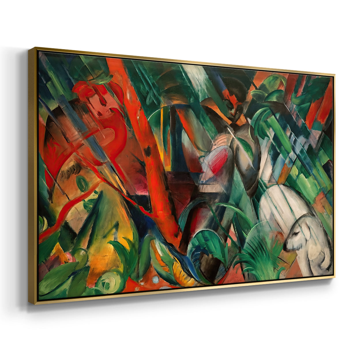 In the Rain, 1912 - Floater Framed Canvas Print