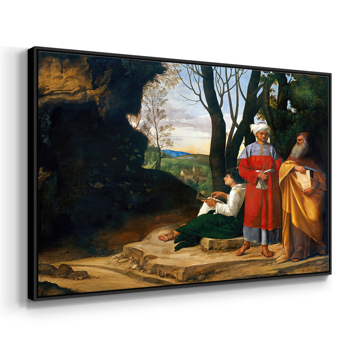The Three Philosophers, c. 1508-1509 - Floater Framed Canvas Print