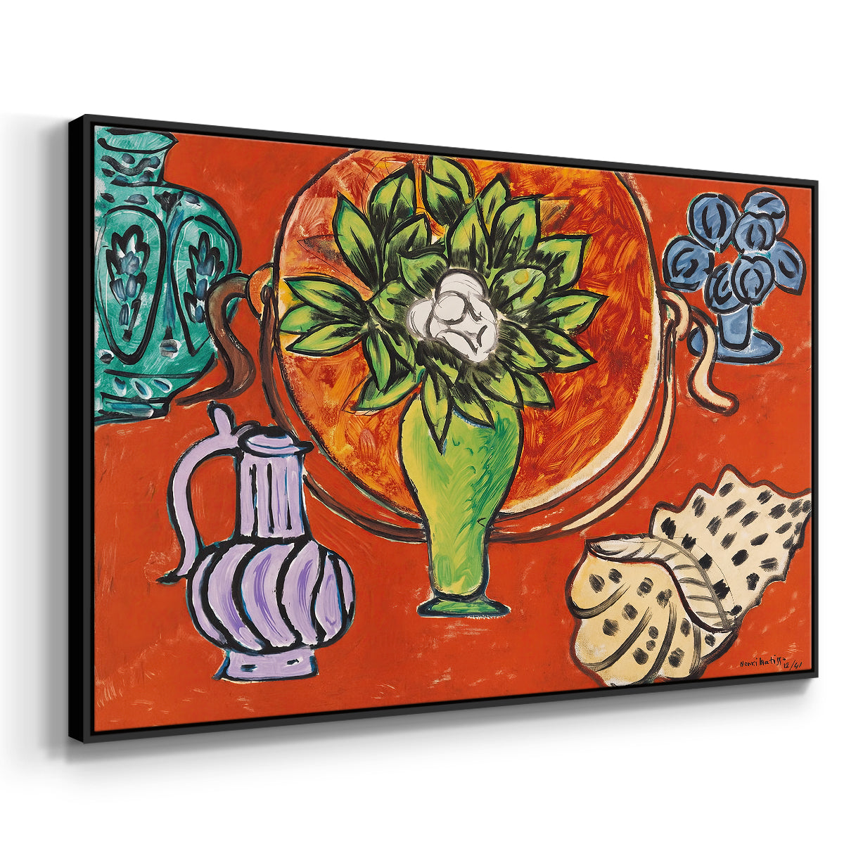Still Life with a Magnolia (Nature morte au magnolia), 1941 - Floater Framed Canvas Print