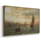 View from the Oslofjord, 1866 - Floater Framed Canvas Print