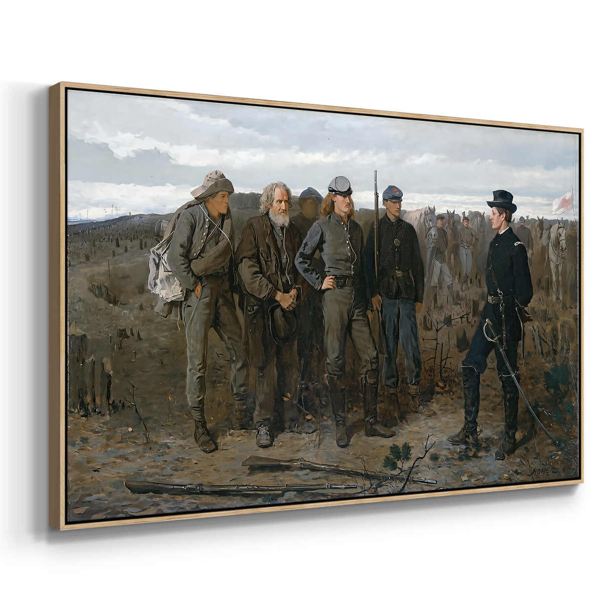 Prisoners from the Front, 1866 - Floater Framed Canvas Print