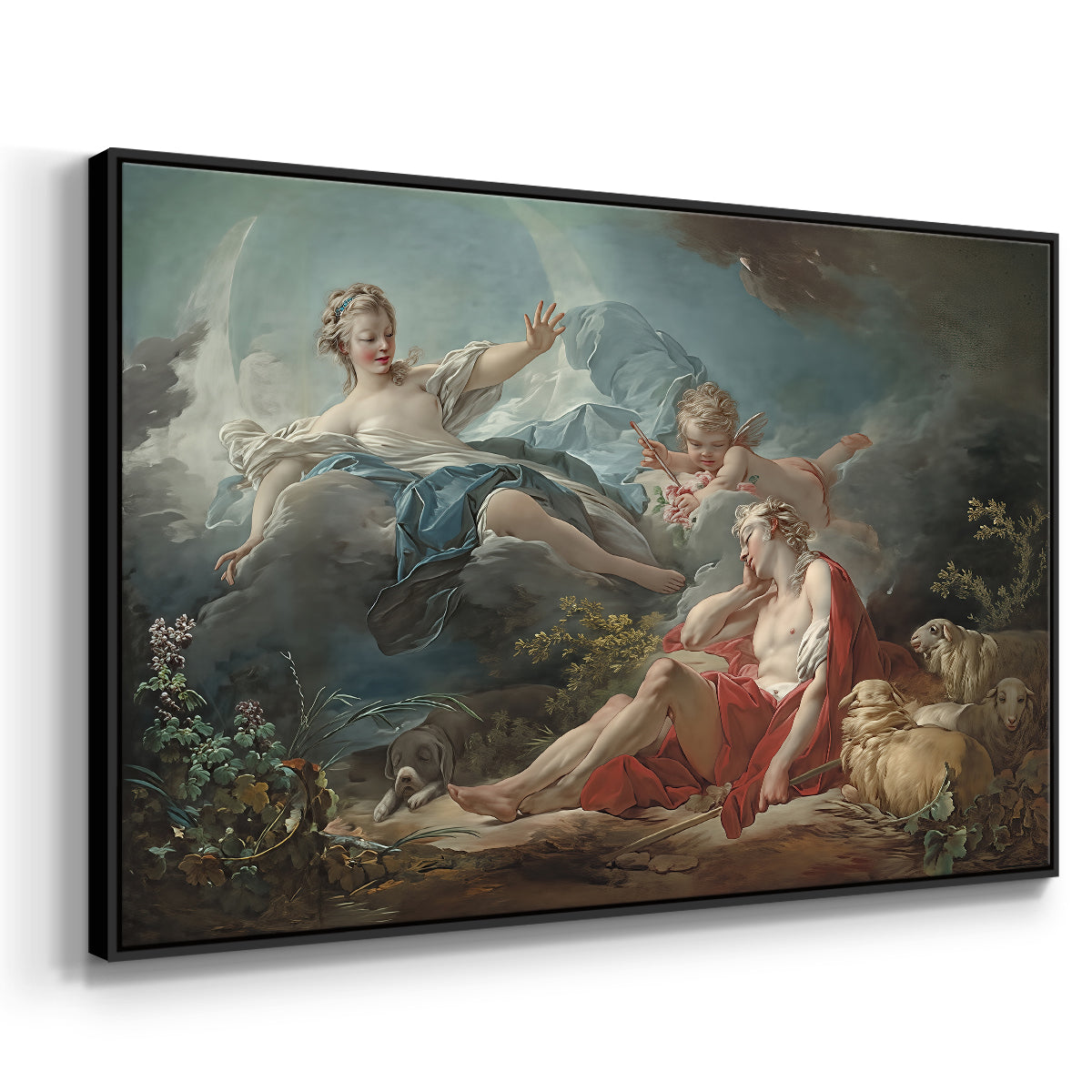 Diana and Endymion, c. 1753-1756 - Floater Framed Canvas Print