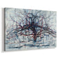 Canvas art print featuring an abstract branching structure, displayed at an angle