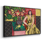Seated Woman with a Vase of Amaryllis, 1941 - Floater Framed Canvas Print