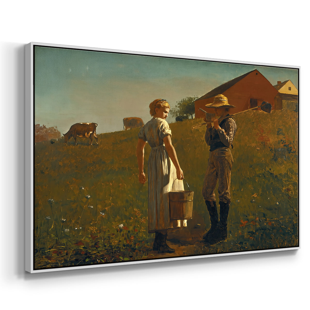 A Temperance Meeting, 1874 - Floater Framed Canvas Print