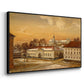 The Riding School at Akershus Castle, 1846 - Floater Framed Canvas Print