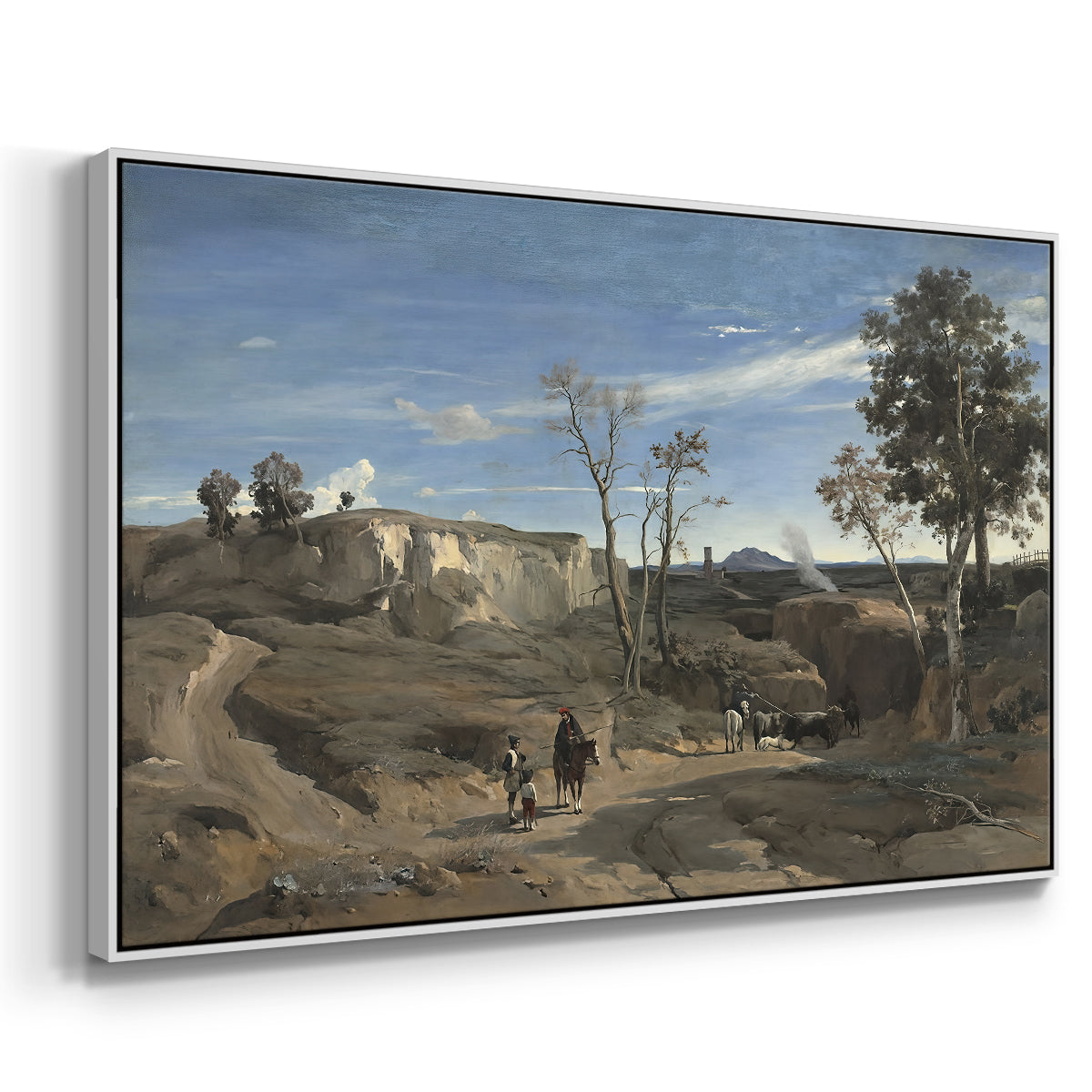La Cervara, the Roman Campagna, c. 1830-1831 - Floater Framed Canvas Print