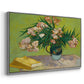 Vase with Oleanders and Books, 1888 - Floater Framed Canvas Print