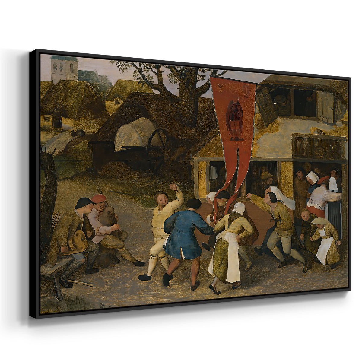 A Village Fair, c. 1567-1569 - Floater Framed Canvas Print