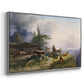 An Alpine Farm on the Untersberg, 1835 - Floater Framed Canvas Print
