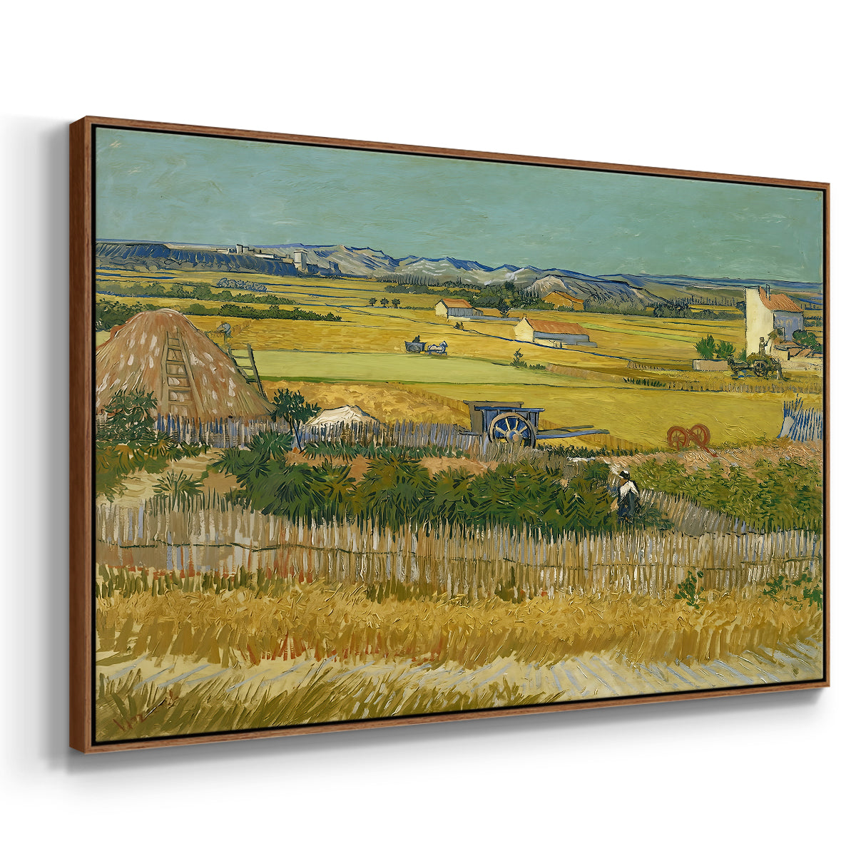 The Harvest, 1888 - Floater Framed Canvas Print