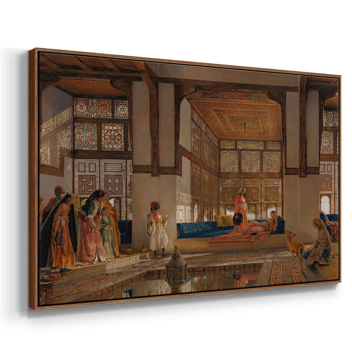 A Lady Receiving Visitors (The Reception), 1873 - Floater Framed Canvas Print