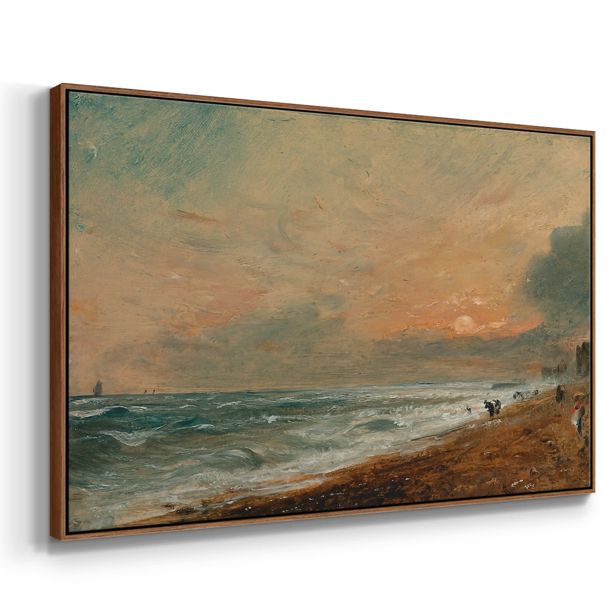 Hove Beach, c. 1824-1826 - Floater Framed Canvas Print