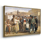 A Charlatan Selling Blacking in the Piazza Barberini in Rome, c. 1840-1849 - Floater Framed Canvas Print